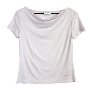 St. John Collection Cowl Neck Short Sleeve Top Blouse Primrose Pink - XS